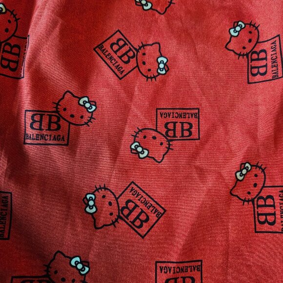 BALENCIAGA HELLO KITTY Womens Rust Lightweight Lounge Pants with Pockets No Tags - Picture 7 of 7